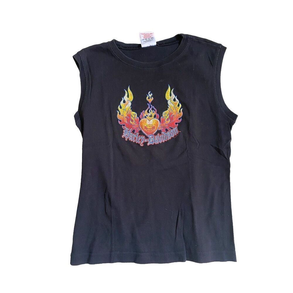 Harley Davidson Villa Park IL Womens Tank Top Shirt Wildfire 2008 Size XL